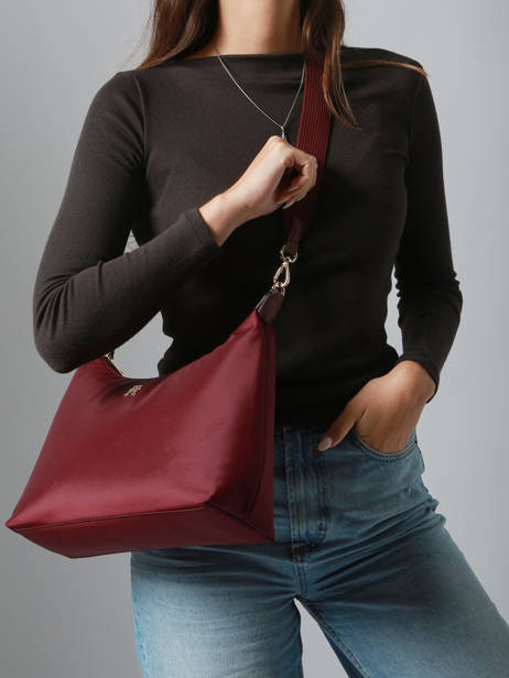 Cross Body Tas Popette Nylon Tommy hilfiger Rood popette AW17937 ander zicht 1